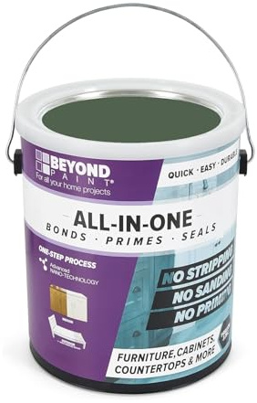 Beyond Paint All-in-One Refinishing Paint, No Sanding, Matte Finish for Cabinets, Countertops, Furniture and Doors, 1 Gallon, Forest Green