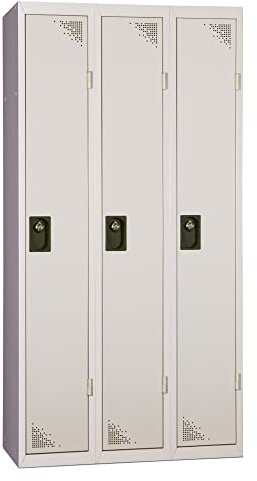 Vestiaire Industrie Propre - en kit - Gris - 3 colonnes - Largeur 90cm