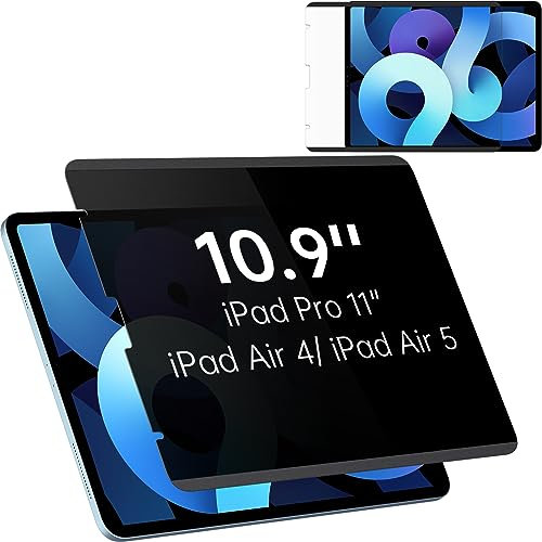 Protector de pantalla magnético para iPad Pro 11 pulgadas, Filtro de privacidad extraíble para iPad aire 5/4 10.9 pulgadas, Anti-Spy/Espía película protectora para iPad 5ª generación 4ª generación