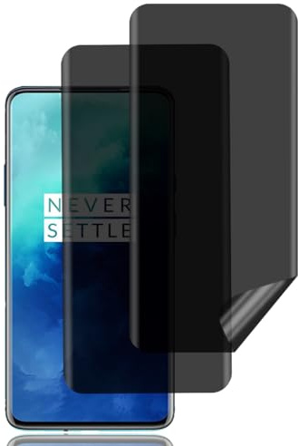 Protector Pantalla Privacidad para OnePlus 7 Pro/OnePlus 7T Pro [2 Piezas] | Antiespia Película TPU Flexible, Anti-Rasguños, Sin Burbujas, Anti-Espía Protector Pantalla