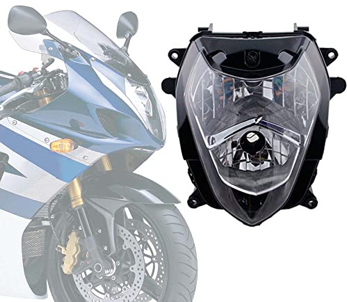 STLPRO Front Motorcycle Headlight Headlamp Head Lamp Assembly Fit for Suzuki 2003 2004 GSXR1000 K3 GSXR 1000 03 04 Motorbike Fairing Headlight Front Head Lamp