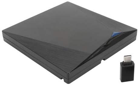 unità CD/Dvd Esterna Plug And Play, Lettore Masterizzatore USB 3.0 USB C per PC Laptop, Trasferimento Dati Ad Alta velocità, Facile da Usare, Prestazioni Elevate, Compatibile con