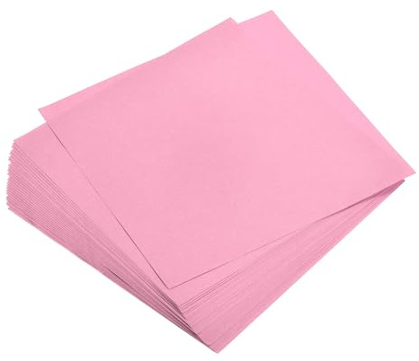QUARKZMAN 200 Blatt Origami-Papier Buntpapier beidseitig 15x15cm (6x6) 70gsm Rosa quadratisches Faltblatt für Kunsthandwerk, Anfänger, Geschenkdekoration