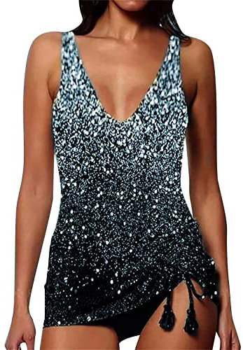 Badeanzug Damen große größe Schwimmanzug mädchen Bikini Oberteil ohne träger perioden Badeanzug Sport Handtuch badeanzung Bikinihose schwarz Damen bauchweg Bikini für Frauen mit Bauch Badeanzug