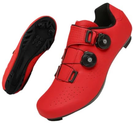 ENEN Herren Fahrradschuhe, Damen Mountainbike Schuhe Kompatible SPD 2 Schrauben mit Delta Lock Pedal, 36-47 EU Unisex Nylon MTB Radschuhe Reitschuhe