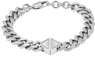 Emporio Armani Herrenarmband aus Edelstahl oder Perlen mit Karabinerverschluss