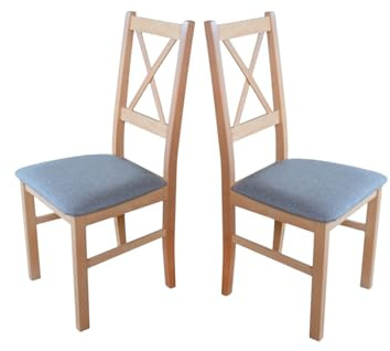 LeafDesign Esszimmerstühle Holz - Esszimmerstuhl 120 kg - Stuhl Buche Massiv - Stühle Esszimmer 2er Set - Holzstuhl - Esstischstühle - Küchenstühle 2er Set - Natur Buche