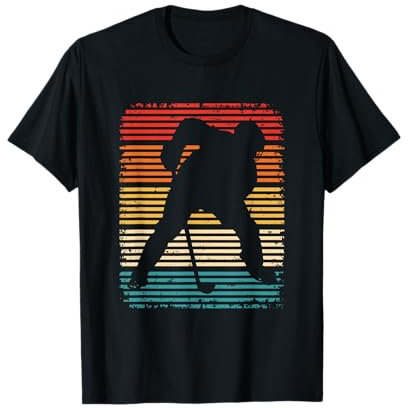 Eishockeyspieler Ice Hockey Retro Eishockey T-Shirt