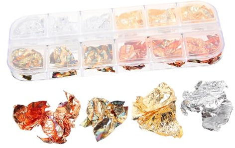 STOBOK 1 Satz Bastelfüller aus Alufolie Basteldekor aus Alufolie Epoxid-Füllstoffe Füllstoff zum Basteln tragbare Füller kunstharz bastelzeug Gold foil Harz-Bastelspachtel Alufolienfüller