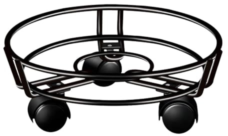 MagiDeal Support de Pot de Fleurs à roulettes pour la Maison, Chariot de Jardinage Mobile avec Roue verrouillable pour Plantes en Pot de Patio, Grands Pots, 27.5 Cm X 9.5 Cm