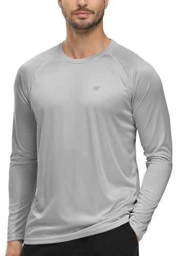Tyhengta UV Shirt Herren Langarm UPF 50+ UV Schutz Shirt Atmungsaktiv Schnelltrocknend Rashguard Herren Schwimmshirt Leichtes Sonnenschutz Langarmshirt für Surfen Angeln Wandern Outdoor Sport