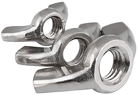 Schmetterlingsschrauben, Flügelschrauben, 1- Edelstahl 304 Flügelmutter aus Edelstahl Daumen Schmetterlings-Klauenmutter Barrenmutter(M12)
