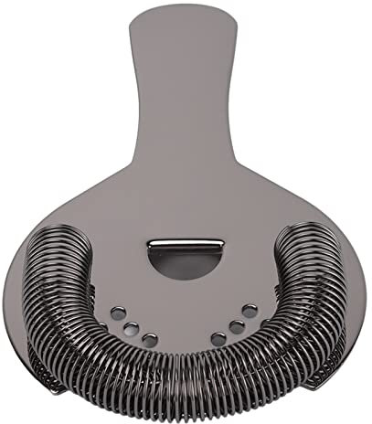 Cocktail professionnel Sépine de cocktail fin Filtre Proof en acier inoxydable Sweet Hawthorne Multifonctional Hawthorne Verbine pour les barres domestiques et les parties (Noir)