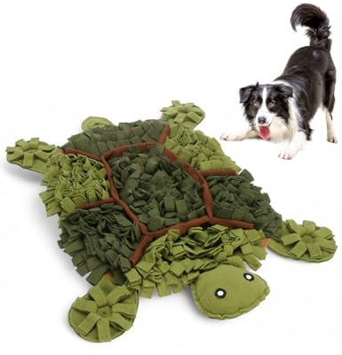Qxsnuvvlg Schnüffelmatte für Hunde, Schildkröten-Design, 72 x 57 cm, große Schnüffelmatte für Hunde, langsames Füttern, Hundefuttermatte, geistige Stimulation, Anreicherung, Puzzle, Spielzeug für