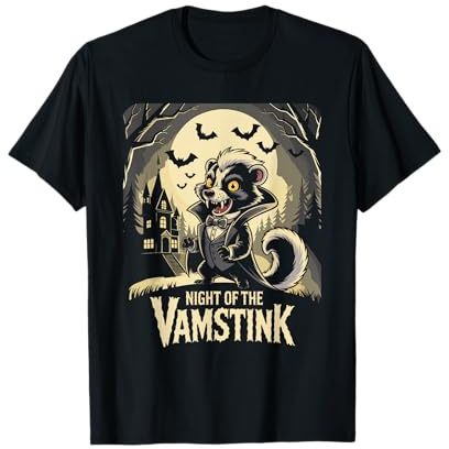 Skunk Puzza Tasso Vampiro Vamstink Halloween Maglietta