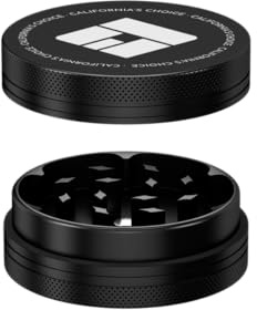 2-Teiliger Aluminium Grinder Compton | Aluminium in Raumfahrtqualität | 2-teilig (Schwarz)