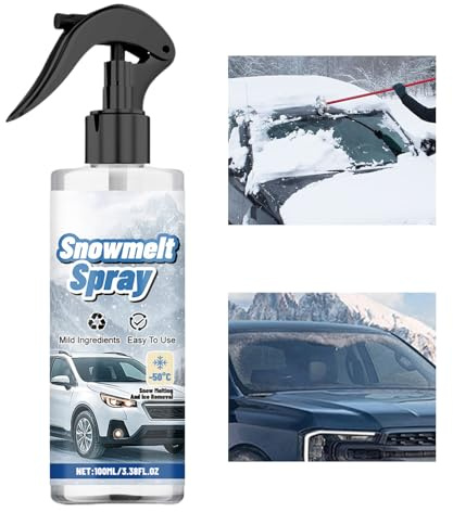 Genérico Spray Descongelante para Parabrisas - Descongelador Derretidor De Nieve - Spray Quitahielos De Parabrisas 100ml - para Espejos Camiones Vehículos SUVs Pickups Scooters Refrigeradores