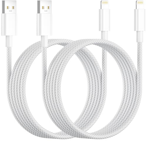 Poukey Câble iPhone, Cable Lightning 2M+2M[Certifié MFi], Cable Chargeur iPhone USB Cable iPhone Charge Rapide Cable Lightning USB Fil Chargeur pour iPhone 14 13 12 11 Pro Max/XS/XR/8/SE/iPad