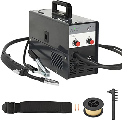 Ziaphsol Poste à souder Inverter sans gaz MIG 120 A avec noyau de flux 0,9 mm fil pour fil de remplissage sans gaz 230 V 50 Hz pour réparation métallique atelier