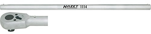 Hazet Umschalt-Knarrenkopf, mit Drehstange 1116/2, 1 Zoll (25 mm) Vierkant | Abtrieb 1 Zoll (25 mm) Vierkant massiv, Chrom-Vanadium, verchromt, poliert, DIN 3122, Länge 824 mm, 5421 g