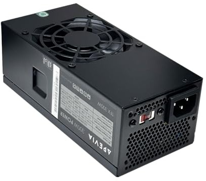 Apevia TFX-AP300W Standard Flex ATX 300W Power Supply - 115-230V AC, 1 x 20/24Pin Main Power, 1 x 12V(P4), 3 x Pheripheral, 3 x SATA, 1 x disquete