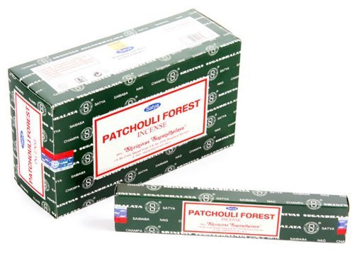 Original Satya Sai Nag Champa Patchouli Forest Insence Sticks 15g Box of 12 Packs Agarbatti