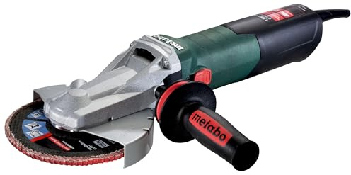 metabo Flachkopf-Winkelschleifer WEF 15-150 Quick - 1550 W, 150 mm, 9600 U/min, 3,9 Nm - Flacher Kopf für enge Winkel, werkzeugloser Scheibenwechsel, vibrationsarm, präzise für Schleifen & Trennen