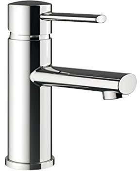 Blanco NIMA-WT, Waschtischarmatur, Einhebelmischer für Badezimmer, Wasserhahn für Bad-Waschbecken, Oberfläche chrom - mit Ablaufgarnitur