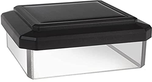 Maclean Green Blue LED Solarlampe für Zaunpfähle | Gartenlicht mit Dämmerungssensor | Warmweiß 4000K | Inklusive Akku | Kompakte Größe (60x60 mm)