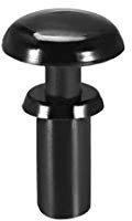 sourcing map 100stk. Klemmniet 2mm x 4,9mm PCB Schalttafel Nylon Befestigungen Schwarz