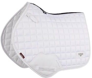 LeMieux Satin Close Contact Schabracke, Weiß Loire Classic Square, L