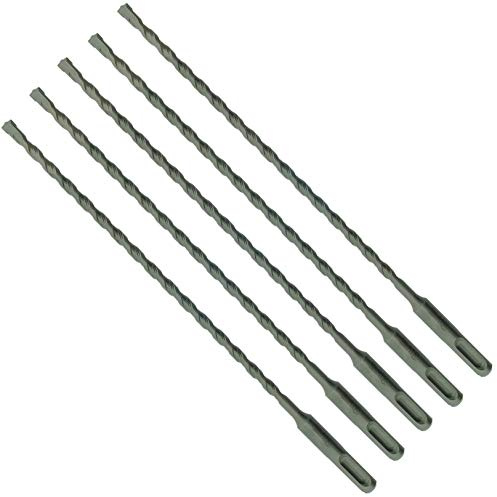 SabreCut 5pcs SDSE6_5 6mm x 460mm PGM Approved SDS+ Drill Bits | PGM approved carbide tip and reinforced chrome vanadium core drill stone, concrete and brick with long service life