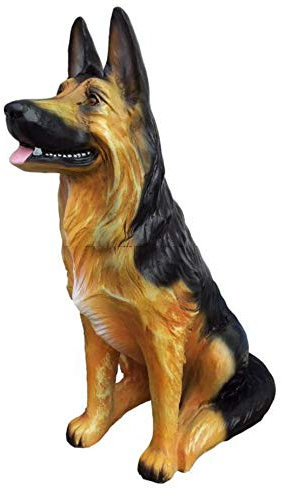 XL Premium Schäferhund sitzt in lebensgross 85cm Hund Garten Deko Figur