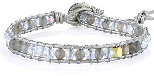 KELITCH Damen Leder Wrap Armbänder Natürliche Türkis Perlen Armbänder Neue Schmuck
