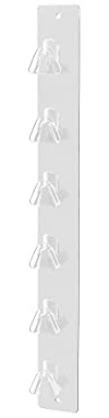 Marketing Holders Sunglasses Holder 6 Pair Wall Mount With Hardware Department Stores Pharmacies Supermarkets Fashion Retailers Malls Shopping Centers Lightweight Durable White Acrylic