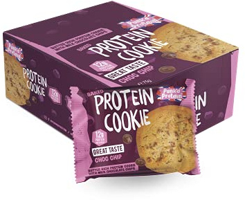 Punk'd Protein Cookies (Box of 12x e75g) - High Protein Snacks, 12g per Bar | Pack of 12 Handmade Chocolate Chip Cookie Biscuit Box, Alternative Snack to Protein Bars