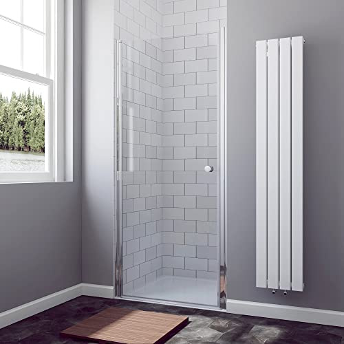AQUABATOS® 70 x 195 cm Duschtür Duschabtrennung Nischentür Pendeltür Duschwand Schwingtür aus 6 mm ESG Glas mit Nano Beschichtung