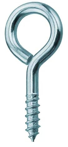 Zinc Plated Steel Screw In Eyes, 40 mm (1.1/2 inch) - Pack of 25
