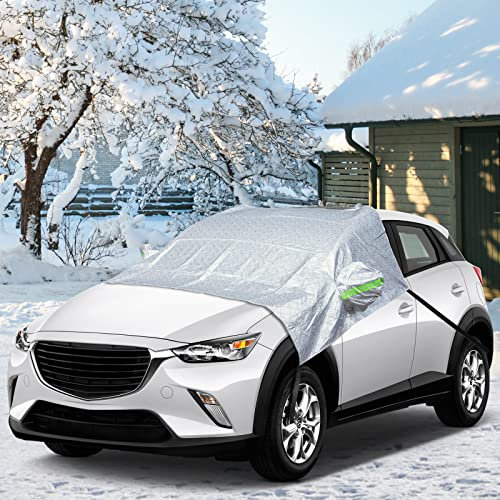 iKALULA Copertura Parabrezza Auto, Protezione Parabrezza Antighiaccio Anti-Neve Anti-UV Anti-Gelo Anti-Ghiaccio Pellicole Protettive Copriauto Auto per la Maggior Parte dei Veicoli, 148 * 238cm