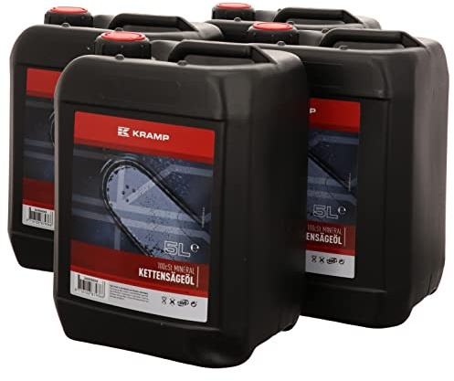 4 x 5 Liter KRAMP Mineralisches Hochleistungs Kettenöl Sägekettenhaftöl auf Mineralölbasis