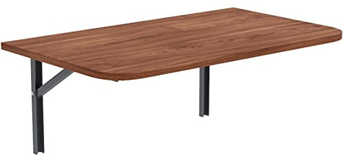 AKKE Wandklapptisch mit abgerundete Ecken für Küche Zimmer Wohnzimmer Kinderzimmer 90 cm x 50 cm, Wandtisch klappbar, Klappbarer Wandtisch Küchentisch Kindertisch, Klapptisch Klappschreibtisch Küche