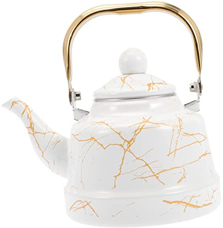 LeGDOr 1 unid Vintage Aluminio Hervidor de té Tetera Difusor Metal Botella de Agua Estufa Olla de café expreso Hogar Tetera Tetera Grande Tetera eléctrica Tetera casera Tetera Botella de té Coreana