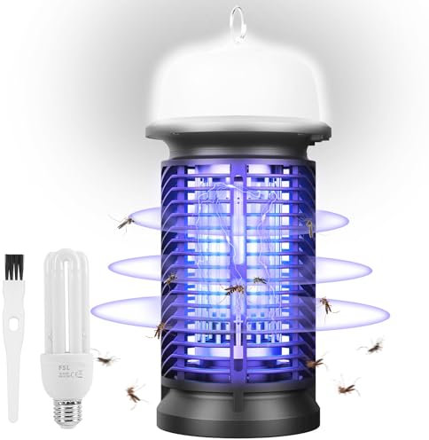 Insektenvernichter Elektrisch mit Licht, 20W Mückenfalle 4500V UV Fliegenfalle Innenbereich Mückenlampe Fliegenfalle Elektrisch Insektenfalle Elektrischer Insektenvernichter Keine Giftigen