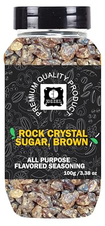 EDZZEL Premium Quality Indian Rock Crystal Sugar, Brown -100 GRAM Box (Set Of 1)
