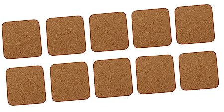 MAGICLULU 10piezas Posavasos De Madera Cuadrada Almohadilla para Tazas Decorativa para Oficina Aislante Térmico Hecho Mano Resistente