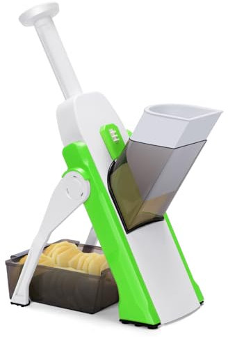Eukue - Cortador de verduras multifuncionales, 4 en 1 Mandolina de cocina, manual de corte de verduras para todos los cortes de verduras, hoja de acero inoxidable, corte de verduras para cebollas,