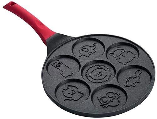 HAODUOO Pancake Pan Omelet Pan Pancake Pan, Pancake Maker Egg Frying Pan Breakfast Pot 7-Cup Mini Egg Cooker Pan Pancake Mold Grill Pan With Animals Pattern frying pan Wok