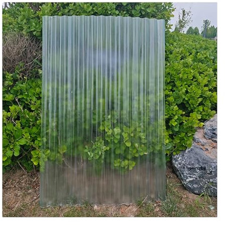 SRDCAIM Plaque Polycarbonate Lot de 5 Panneaux de Serre en Polycarbonate épissables en Plastique ondulé Polycarbonate pour Serre, extérieur, patios, cloisons(Clear,1.5M/4.92FT_1.5MM)