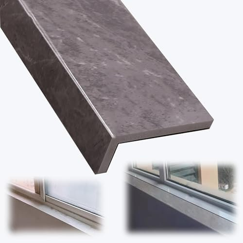 Window Sill Cover Balcony Window Edging Trim Window Ledge Guard Plate, Pvc Window Sill Replacement Board, Grey Window Ledge Guard Plate, Custom Size(150×14Cm(59×5.5In))