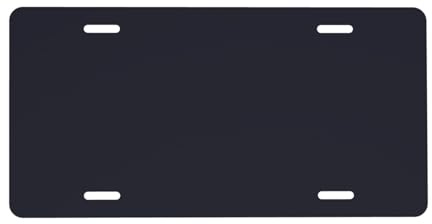 Placa de matrícula negra de color sólido para la parte delantera del coche, etiquetas de aluminio personalizadas para automóvil, ajuste universal de 6 x 12 pulgadas.